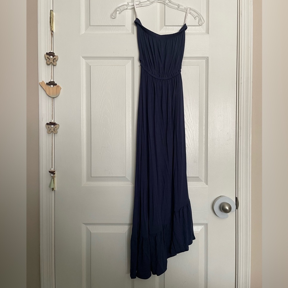 Lilly Pulitzer Navy Blue Strapless Maxi Dress - Picture 2 of 6